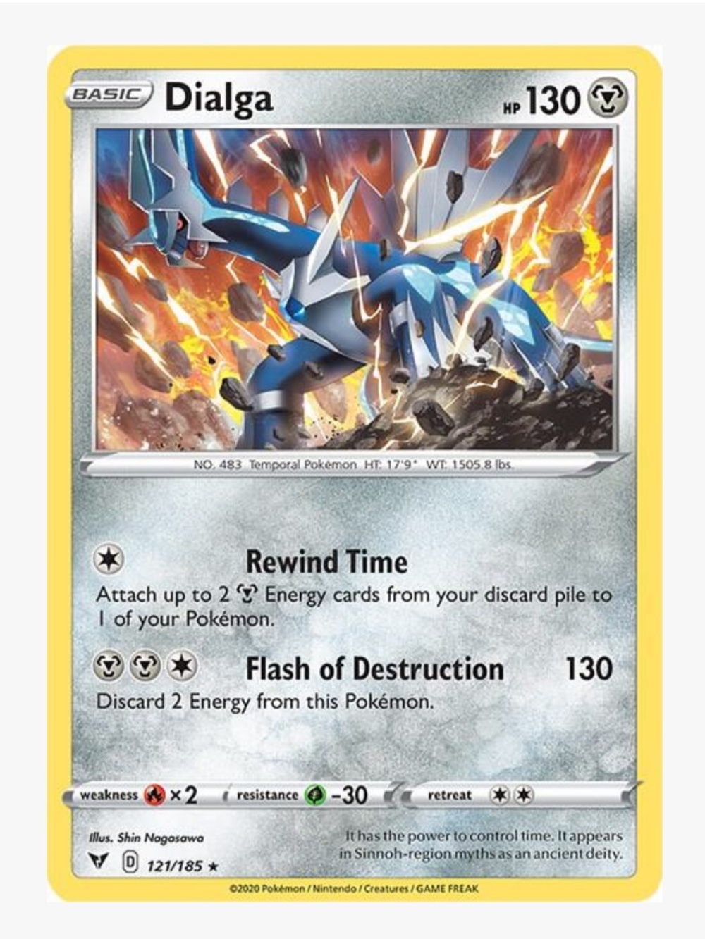 Dialga SWSH04: Vivid Voltage Pokemon Trading Card
